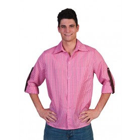 Checkered Shirt Roze/Wit