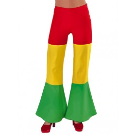 Hippie broek rood geel groen