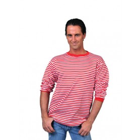 Rood Wit gestreept T-Shirt